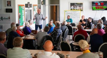 Jeremy Goss joins veterans at Coffee & Comrades