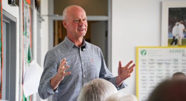 Jeremy Goss joins veterans at Coffee & Comrades
