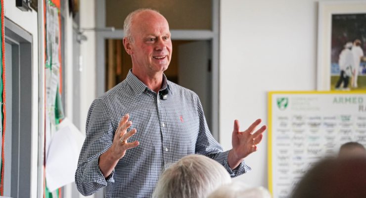 Jeremy Goss joins veterans at Coffee & Comrades