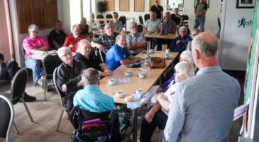 Jeremy Goss joins veterans at Coffee & Comrades