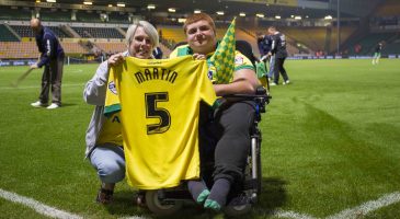 James Frost with Russell's shirt