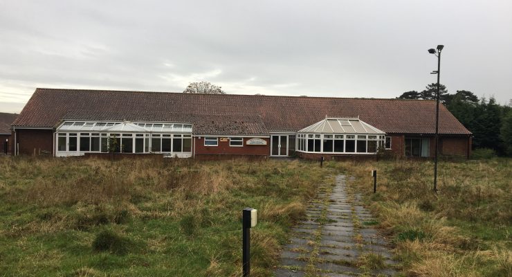 the disused clubhouse