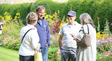 Guests enjoy the Bishop's House Gardens, Norwich
