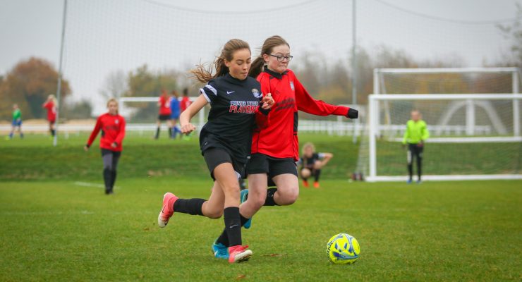 U13s battle for the ball