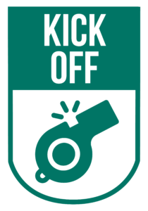 The Kick off logo, adult course from Community Sports Foundation