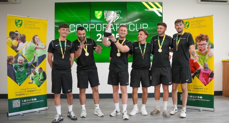 Corporate cup 2025 winners with trophy