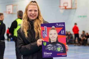 Chloe Dobson receives Kicks award