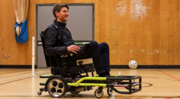 Testing out a powerchair