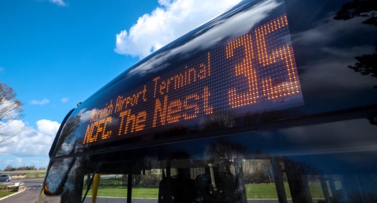 The 35 bus at The Nest