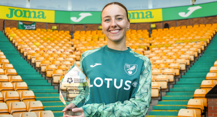 Millie handing out trophy