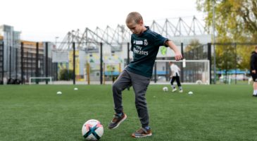 Jack playing football