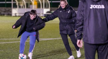 Connor playing football