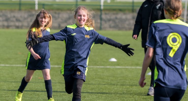 Girl celebrating