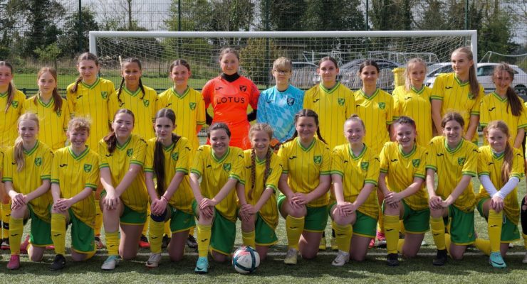 Girls in Norwich kit team photo