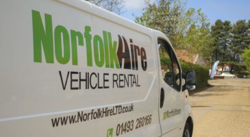 Norfolk Hire van parked