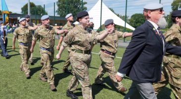 Soldiers marching