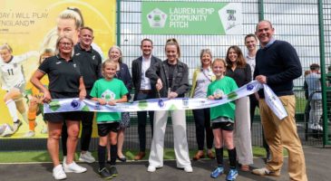 Lauren Hemp opens the new 3G pitch
