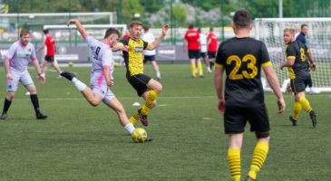 football match in action