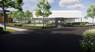 Artist impression of the padel court