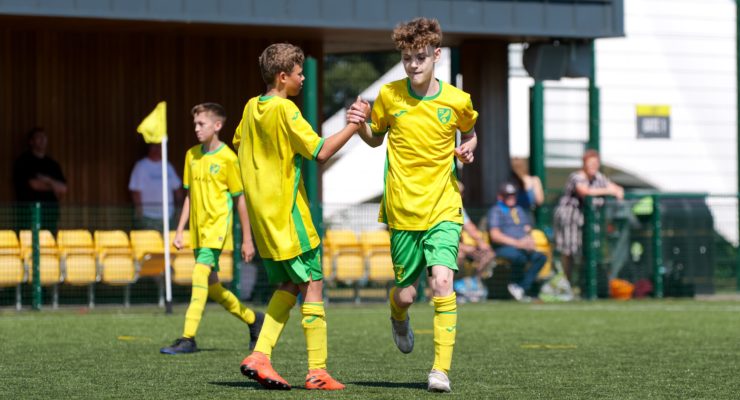 Norwich players celebrating
