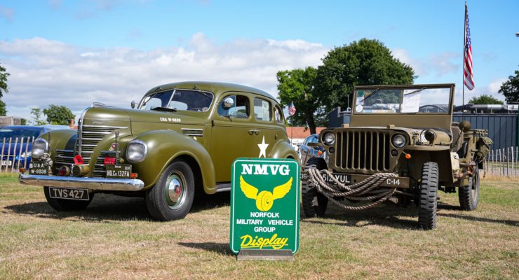 military vehicles on display