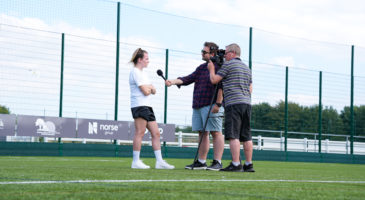 Lauren Hemp playing football
