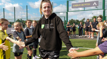 Hemp walking out onto pitch