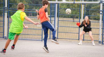 Playing football in Sloughbottom Park