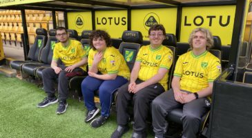 Enjoying a trip to Carrow Road