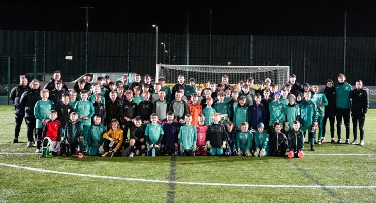 Norwich City trio visit young goalkeepers at The Nest
