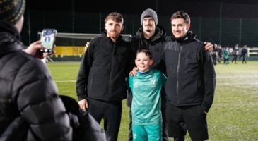 Norwich City trio visit young goalkeepers at The Nest