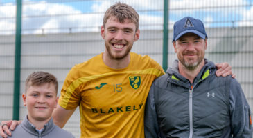 Norwich player and participants