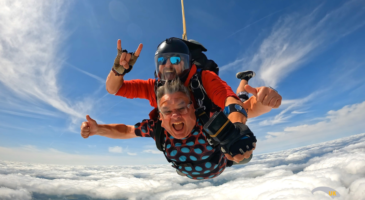 Fundraisers take the leap in thrilling skydive challenge