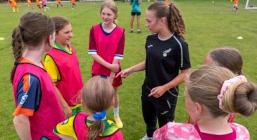 Poppy Groves & Emily Wallace inspire at Girls United Football Holiday Camps