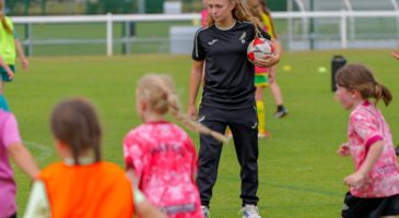 Poppy Groves & Emily Wallace inspire at Girls United Football Holiday Camps