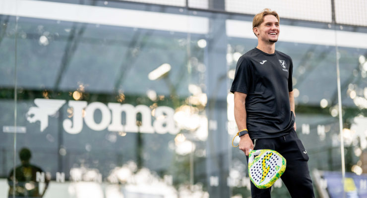 Jacob Wright, Norwich City Football Club playing Padel at The Nest