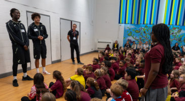 Norwich City players support EFL Together Against Racism campaign at St Michael’s Junior School